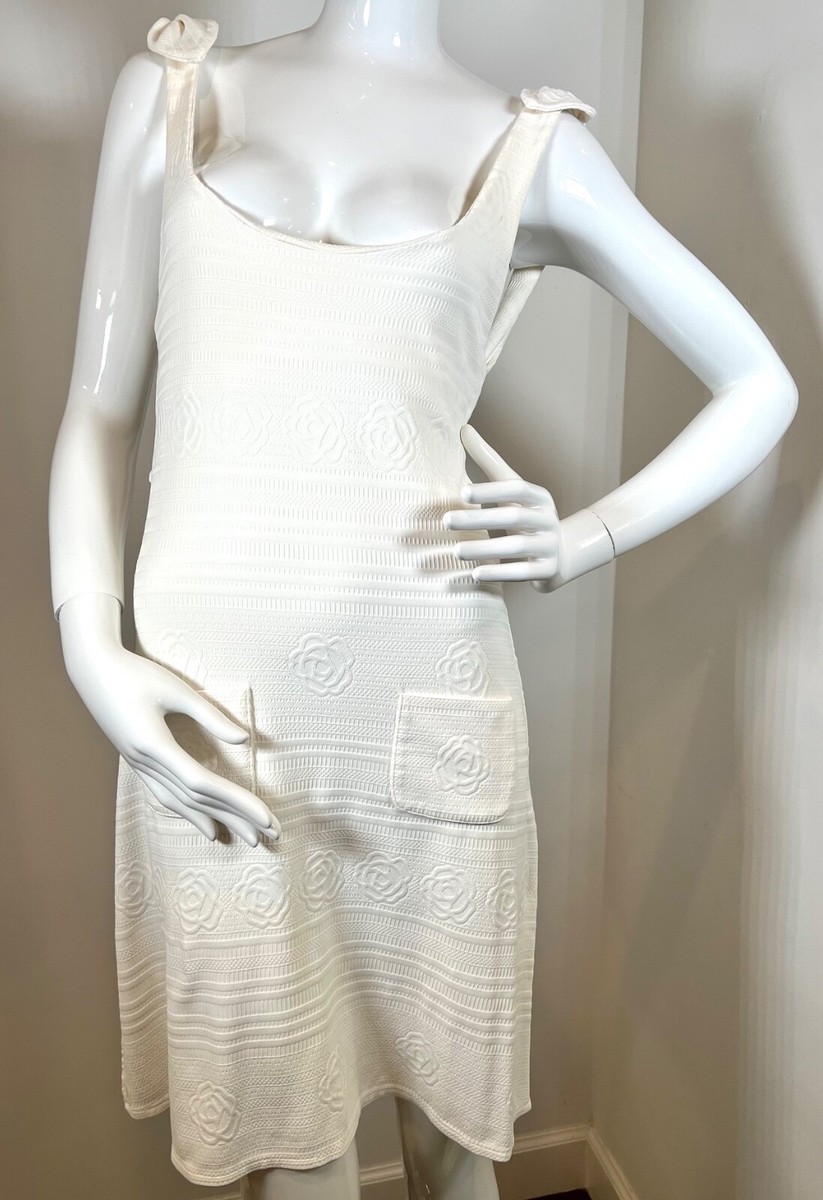 sachin and babi light blue dress Chanel Print Dress Patent Leather Trim