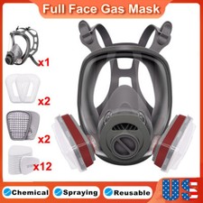Full Face Gas Mask Painting Spraying Respirator w/Filters for 6800 PPE US Ship