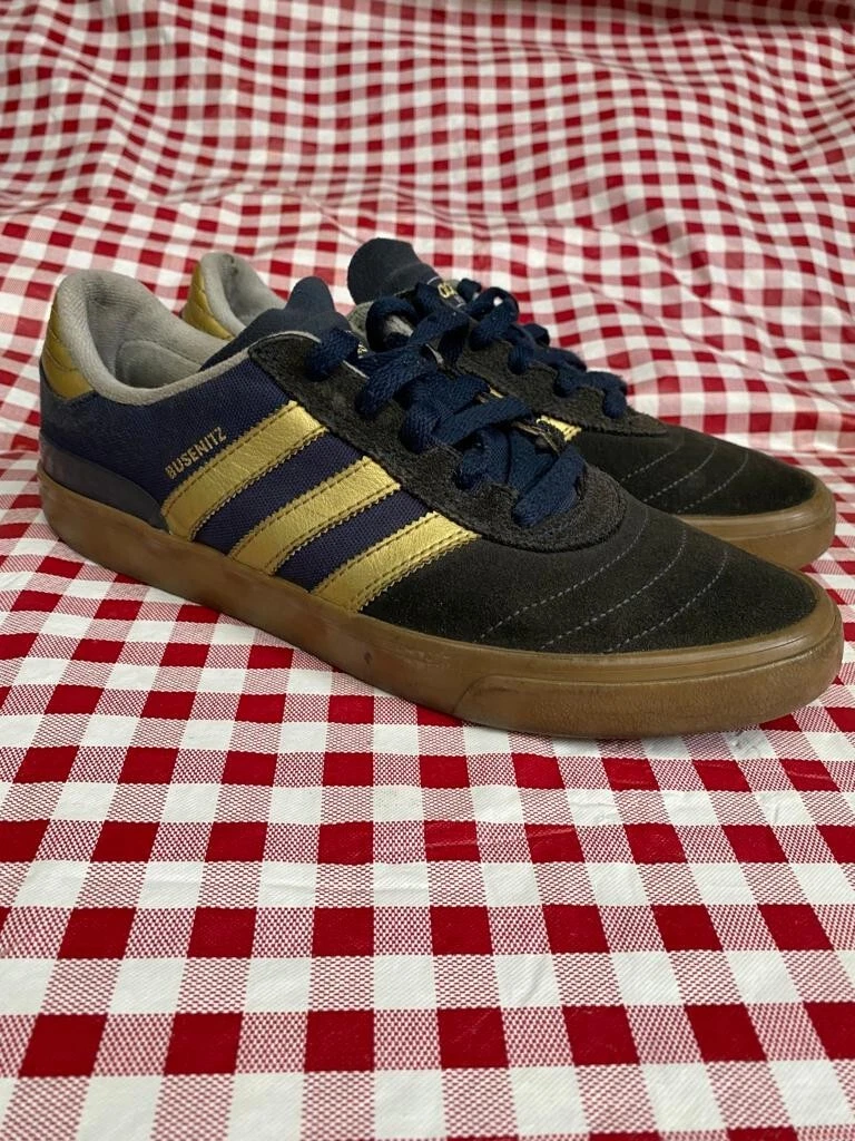 Acelerar De otra manera Laboratorio Adidas Busenitz Art- D65825 Blue &amp; Golden Stripes Sneaker - Shoes - Men  Size 9.5 | eBay