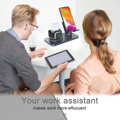 Desktop Wireless Charging Stand for Mobile Phone Watch Headset Integrated Stand - Picture 4 of 6