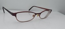 Vintage Uber Mini Burgundy Oval Metal Sunglasses Korea FRAMES ONLY