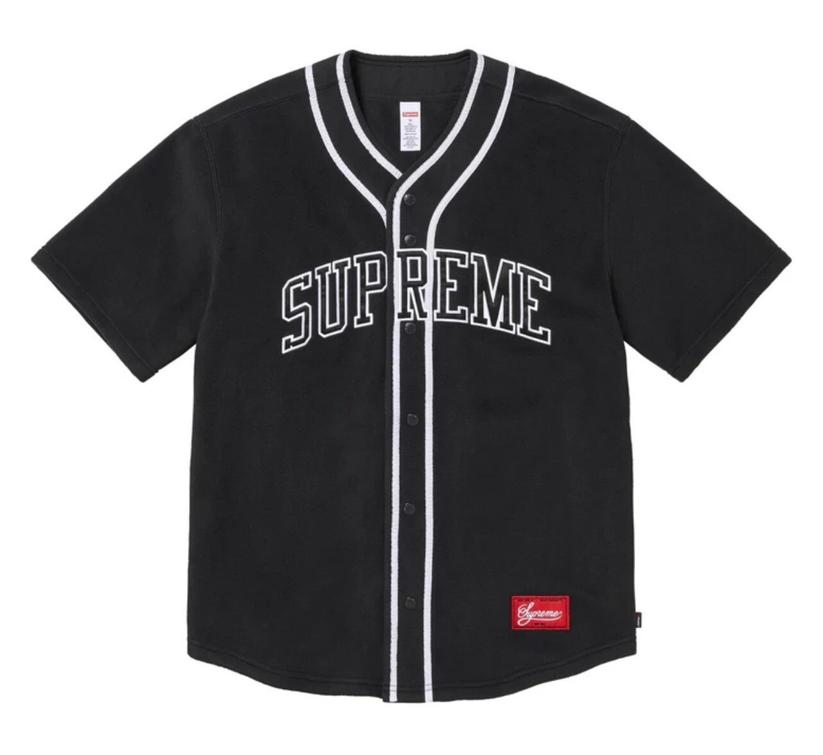 Supreme Polartec Baseball Jersey Black Size XL | eBay