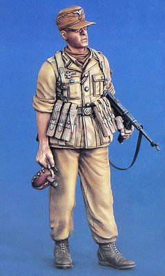 Verlinden 120mm (1/16) German DAK Afrika Korps Infantry with MP 40