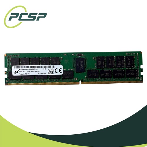 64GB RAM KIT- Micron 2x32GB PC4-2666V 2Rx4 DDR4 ECC RDIMM MTA36ASF4G72PZ-2G6E1RG - Afbeelding 2 van 3
