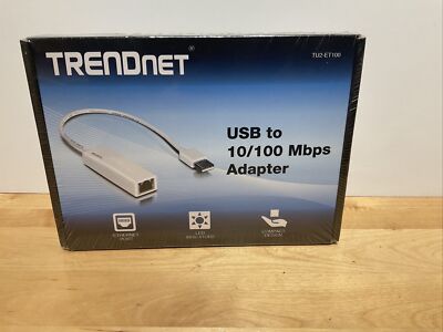 TRENDnet TU2-ET100 USB to 10/100 MBPS Ethernet Adapter Factory Sealed Box