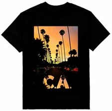California Palms and Sunset Heavyweight T-Shirt Print On Shaka Wear Tee