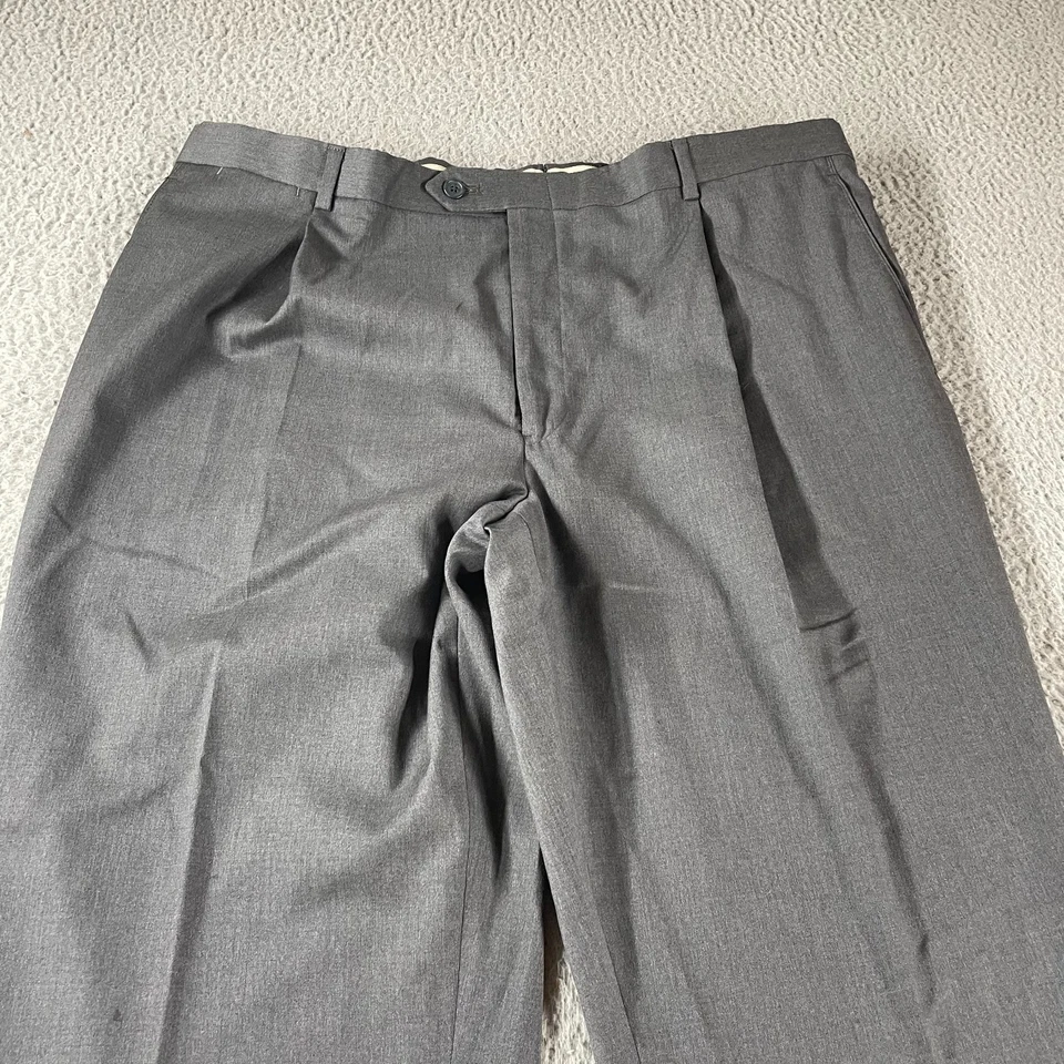 Daniel Cremieux Loro Piana 100% Wool Dress Pants Men’s 40R Gray 28” Inseam - Image 2 of 4