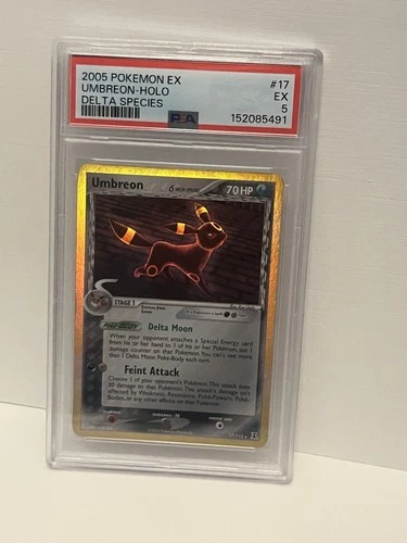 PSA 5 Umbreon 17/113 Delta Species EX Pokemon Card Holo EXcellent