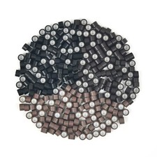 300Pcs 4mm Silicone Lined Micro Ring Beads for Hair Extensions 3Colors Apply ...