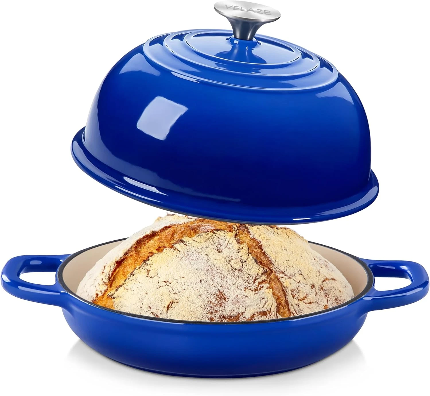 Enameled Cast Iron Dutch Oven for Bread Baking,5 QT Round Bread Oven Pot