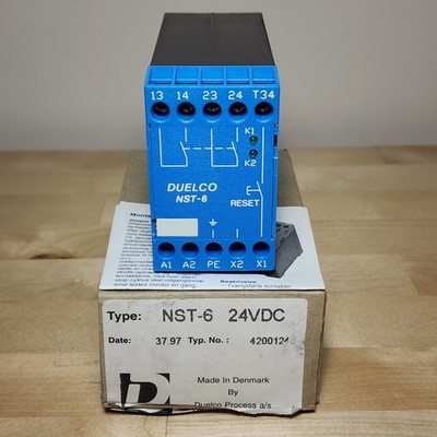 Duelco NST-6 42001246 Safety Relay 24VDC 250VAC 6A Emergency Stop