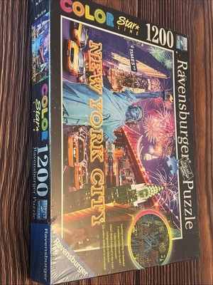 Ravensburger 1200 Piece Puzzle New York City Color Star Line New Sealed 2014