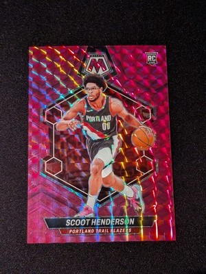 2023-24 Panini Mosaic - Rookies Scoot Henderson #216 Pink Mosaic Prizm /149 (RC)