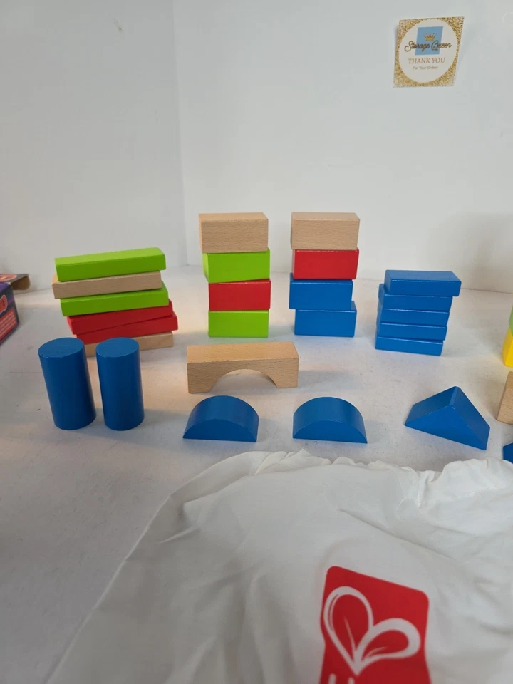 Hape Educational  Building Blocks With Carry Bag.47pcs GREAT CONDITION! - Image 3 of 3