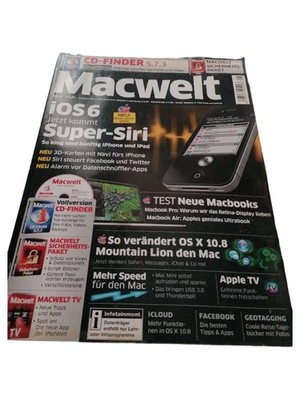Macwelt 08/2012 Magazin: iOS 6 Super-Siri, OS X Mountain Lion, MacBook Test