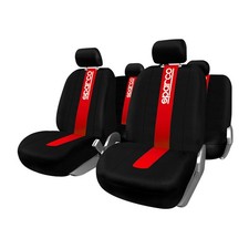Sitzbezüge Schonbezüge für Dacia Sandero Auto Sitzbezug Schwarz Rot 5x Set