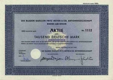 The Blue Springs 1952 Rhens Selters Goslar Stockhausen Aumühle Nestlé 1000 DM