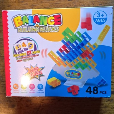 Balance Building Blocks 48-Piece Plastic Building Block Set, Boxed, Ages 3+