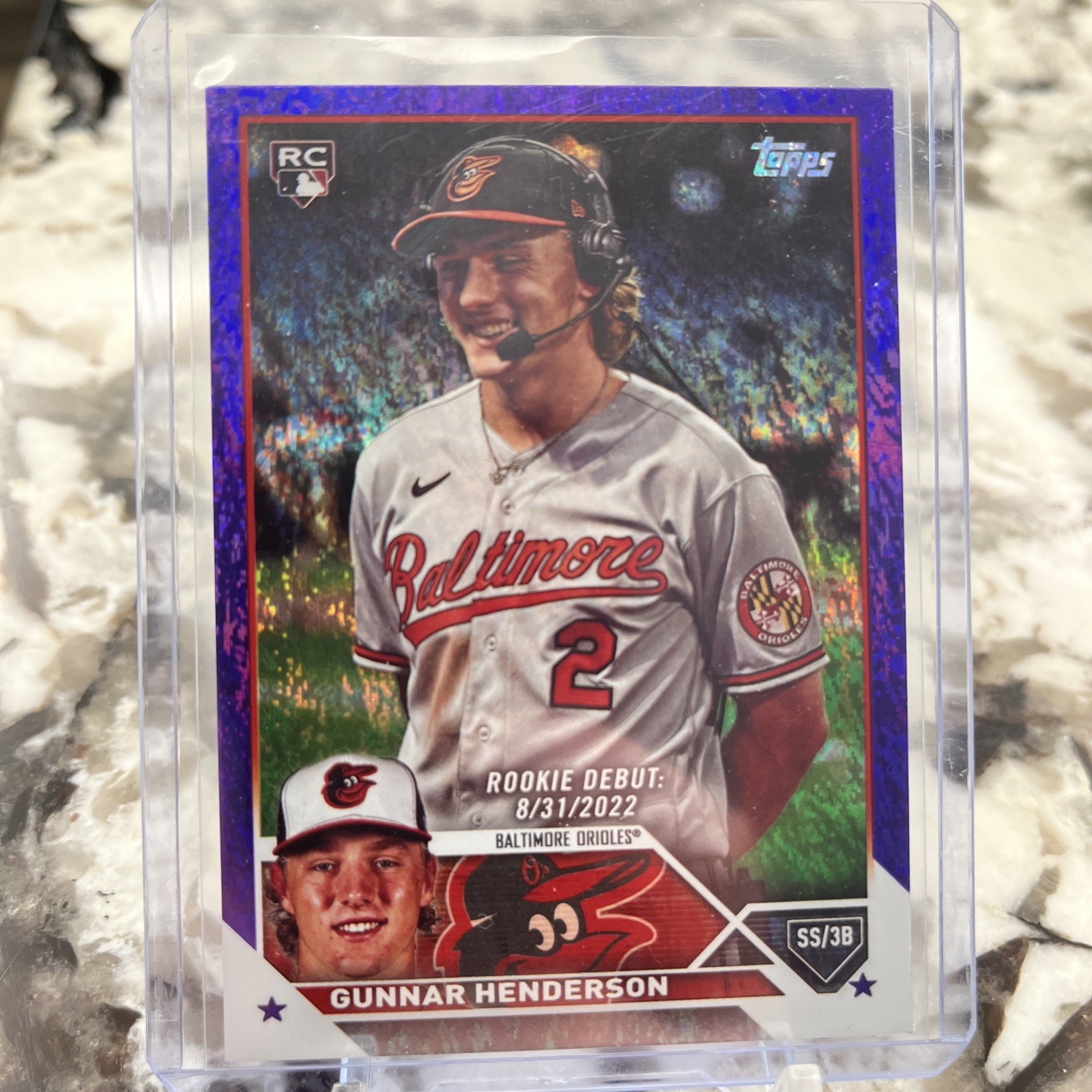 2023 Gunnar Henderson Topps Update - Rookie Debut Purple Foil 541/ 799 (RC)