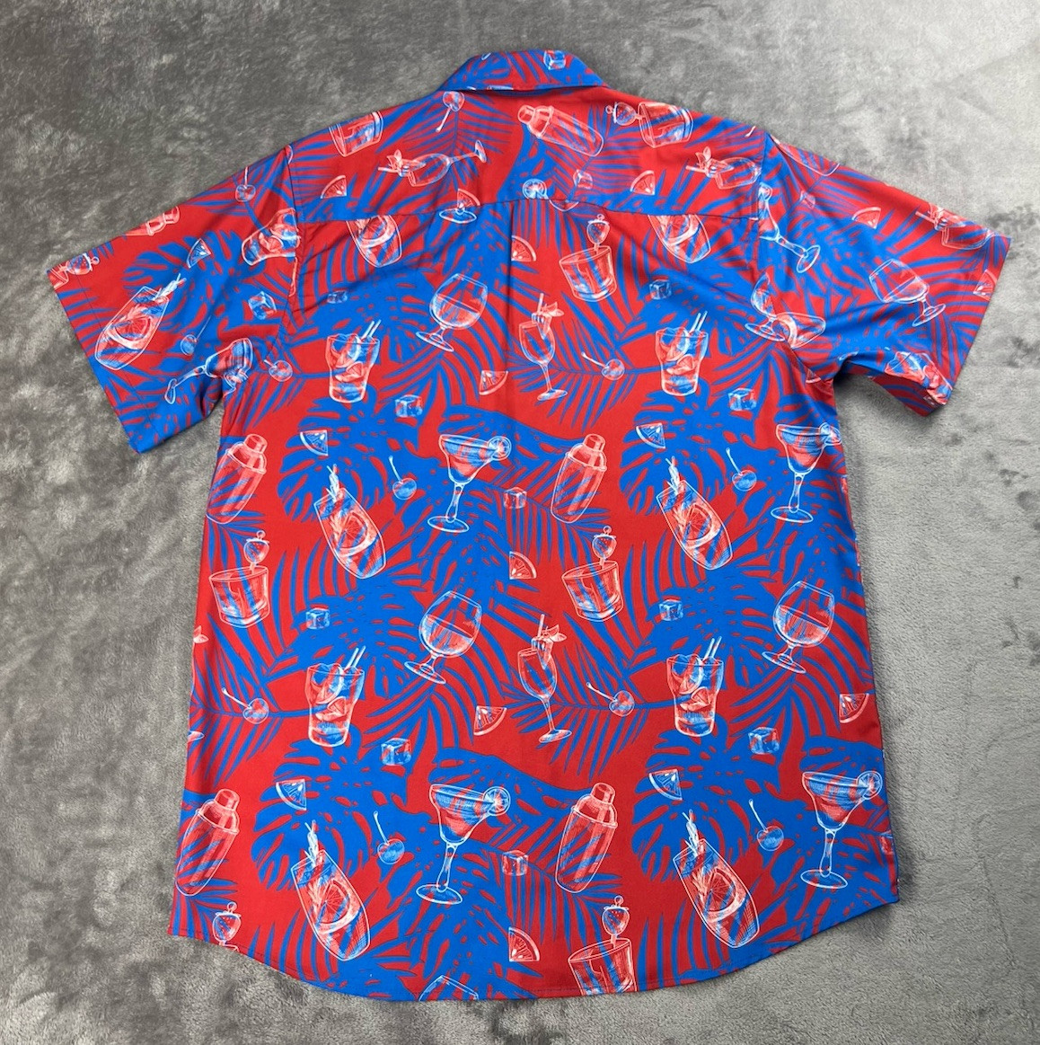 Dixxon Shirt Mens M The Mixxer Short Sleeve Hawaiian Style Button Up View 3