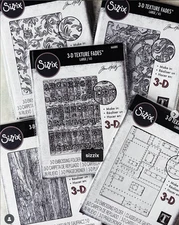 Sizzix Tim Holtz 3D Texture Fades Embossing Folder- Large/ A5 Size-U PICK DESIGN