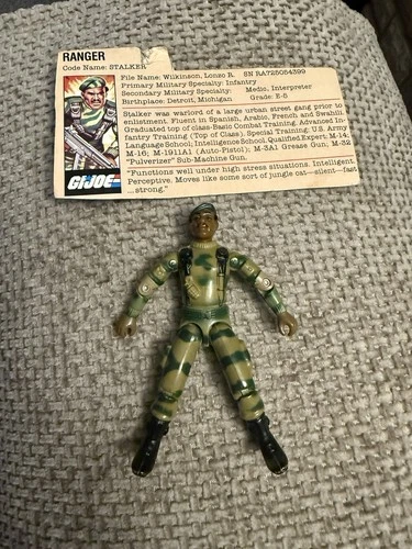 Vintage 1982/83 GI Joe Stalker  With Filecard