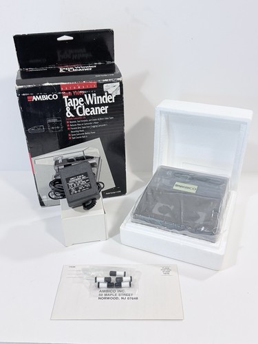 Ambico V-0758 8mm Tape Rewinder Cleaner Tested Working Box Receipt