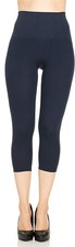 Star Power By SPANX Tout and About Capri Shaping Navy Leggings UK Size XL 18-20