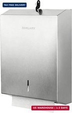 Paper Towel Dispenser Wall Mount Commercial, Brushed Stainless Steel Fingerpri