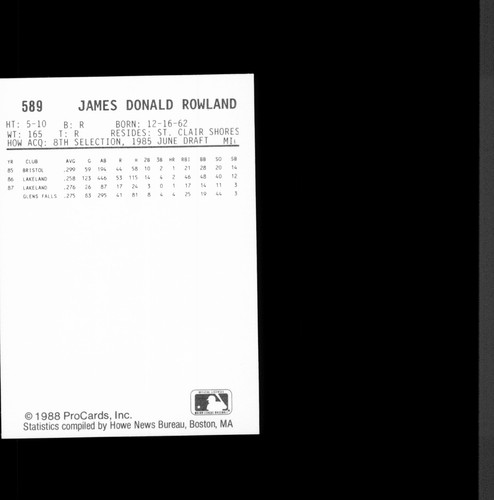 1988 ProCards Toledo Mud Hens - You Pick 1 - Minor League AAA Detroit Tigers - Picture 13 of 49