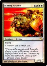 Blazing Archon -Foil Light Play MTG Premium Deck Series: Graveborn