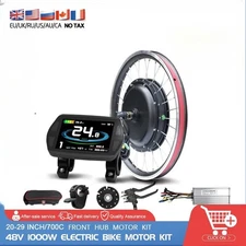 48V 1000W E-bike Converter Kit Wheel Brushless Gearless Front Hub Motor Wheel