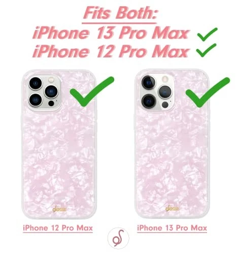 Phone Case for iPhone 13 Pro Max / iPhone 12 Pro Max Tort - Pink Pearl Tort - Picture 7 of 7