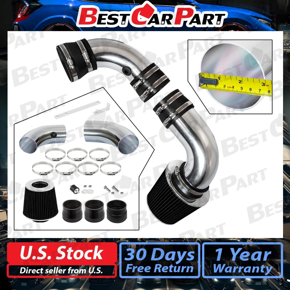 BCP Black 1996 1997 1998 1999 2000 Sonoma/Hombre/Bravada 4.3 V6 Cold Air Intake - Image 2 of 4