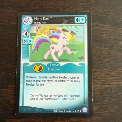 My Little Pony CCG Holly Dash Flighty Filly Card Alpha 13F Rare Unicorn