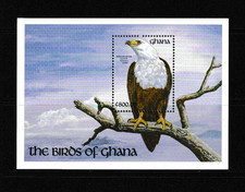 Ghana 1991 800c. African fish eagle Part of MS1630 UM