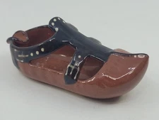 Vintage Ceramic Dutch Clog Travel Portable Ashtray 4" Long Souvenir 