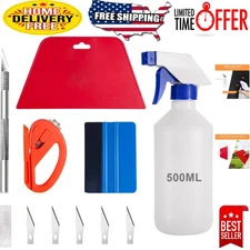 Quality Window Tint Tools Set - Squeegees, Spray Bottle, and Membrane Cutter