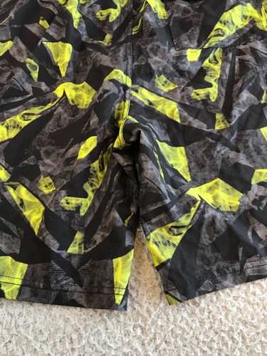 Spyder Swim Trunks Youth XL 18/20 Black Yellow Elastic Waist Pocket Stretch Logo - Picture 17 of 19