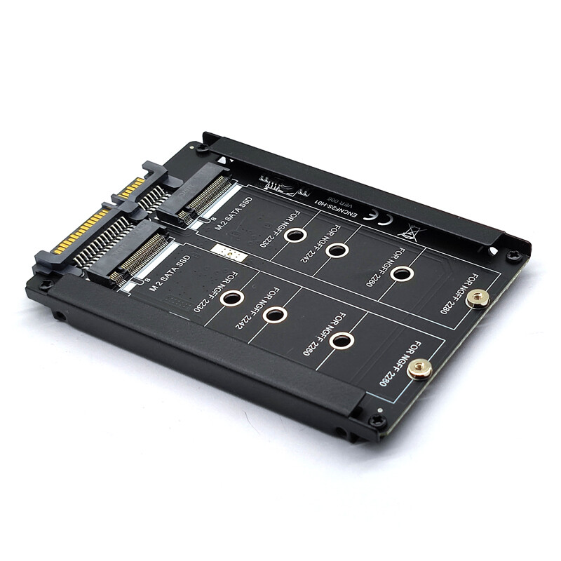 Dual B+M Key M.2 NGFF SATA SSD to 2.5inch SATA 3.0 6Gbps JBOD