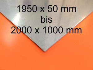 Verzinktes Stahlblech 2mm 500mm x 1000mm Feinblech Platte Blech Metall Zuschnitt