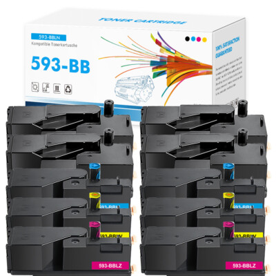 10x Toner Kompatibel Dell E525W E 525 W 593-BBLN 593-BBLL 593-BBLV 593-BBLZ