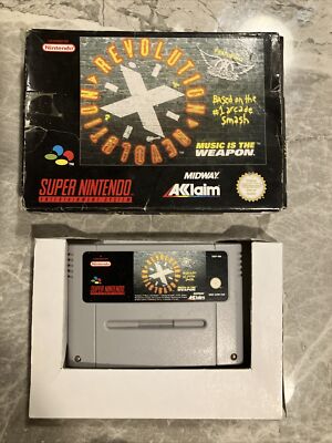 Revolution X Boxed Pal Nintendo SNES Game With Box Protector