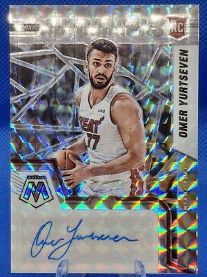2021-22 Panini Mosaic Omer Yurtseven RC Silver Mosaic Prizm Auto #RAM-OYS