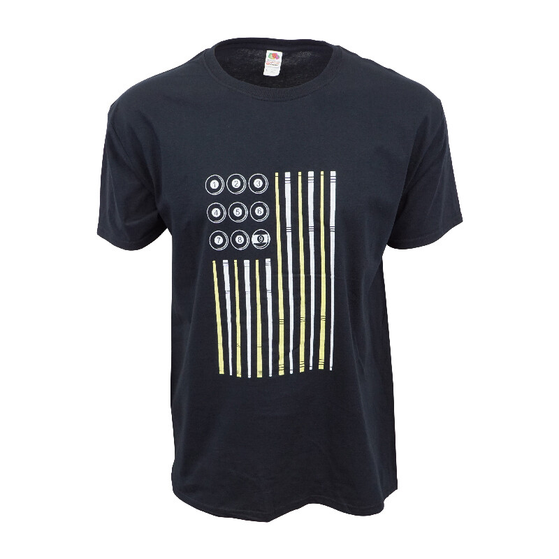 МУЖСКАЯ ЧЕРНАЯ ФУТБОЛКА С ГРАФИКОЙ ДЛЯ СНУКЕРА