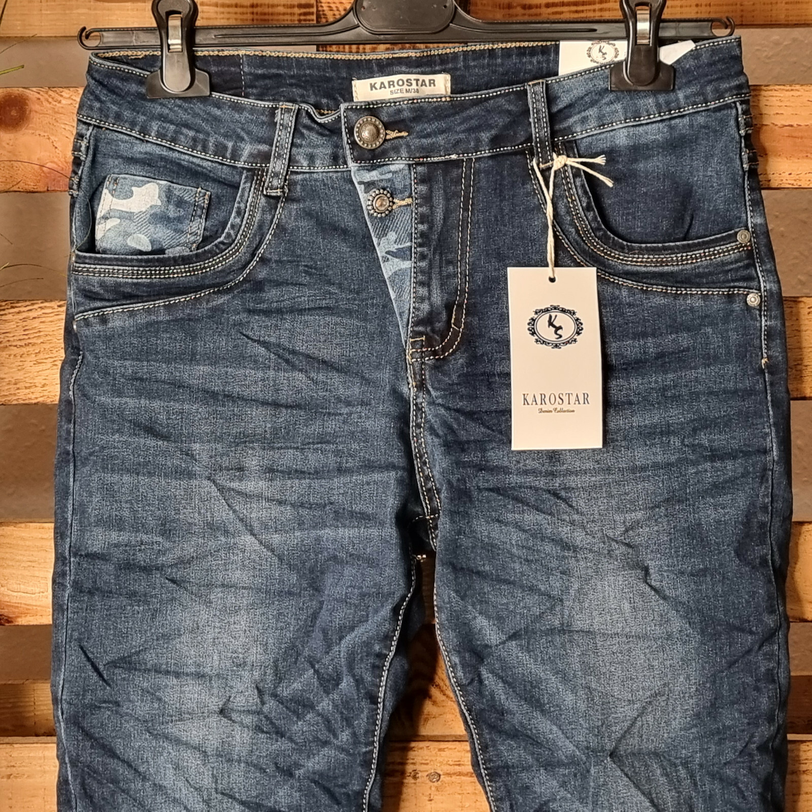 Купить **KAROSTAR DAMEN HOSE DENIM COLLECTION BAGGY JEANS Gr.38-48 на  Аукцион DE из Германии с доставкой в Россию, Украину, Казахстан