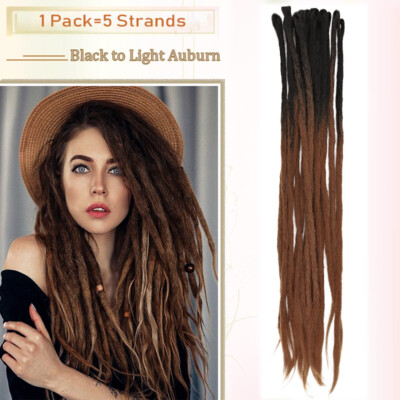 50cm/60cm wie Echthaar Dreadlocks 100% Handmade Hair Dreads Haarverlängerungen