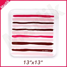 IKEA Tray, TORRAST Pink Tray 13"X13", Strips, NEW Discontinued