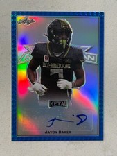 JAVON BAKER Patriots 2020 Leaf Army All-American Blue Metal AUTO #7/25 Autograph