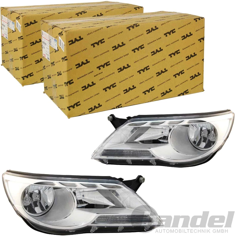 2x FAROS TYC H7/H7 IZQUIERDA+DERECHA CON LWR+MOTOR para VW TIGUAN 5N HASTA 05.11